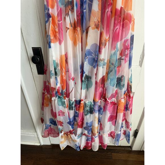 Mac Duggal 2219 Floral Gown NWT Size 4 – Beaded Straps Flawed - Picture 13 of 16